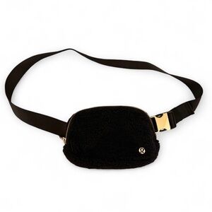 Lululemon Black Belt Bag with Gold Zipper